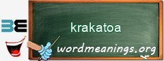 WordMeaning blackboard for krakatoa